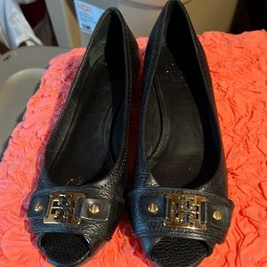 Tory Burch wedge peep toe